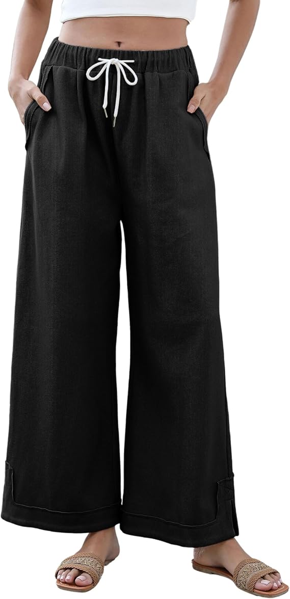 Womens Baggy Wide Leg Palazzo Pants