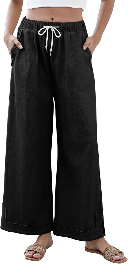 Womens Baggy Wide Leg Palazzo Pants