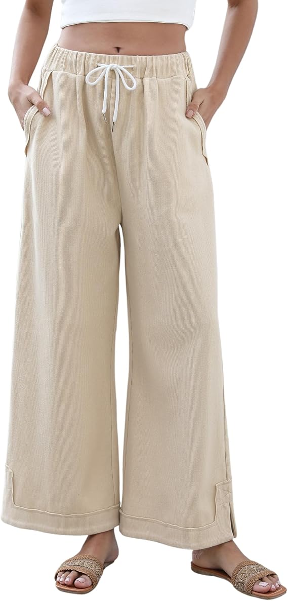 Womens Baggy Wide Leg Palazzo Pants