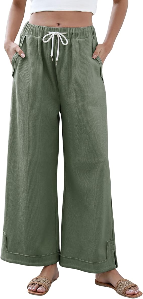 Womens Baggy Wide Leg Palazzo Pants